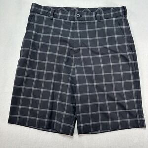 Nike Golf Shorts Men's 34 Plaid Performance Stretch‎ Lightweight 398615-010